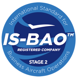 “International Standard for Business Aircraft Operations” Registered Company seal.