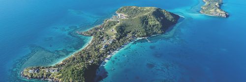 Guests arriving at Kokomo Private Island Fiji by seaplane