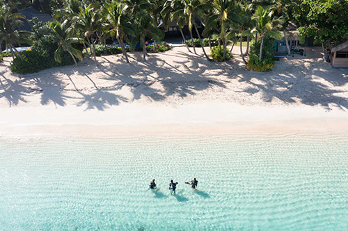 Diving at Kokomo Private Island Fiji.