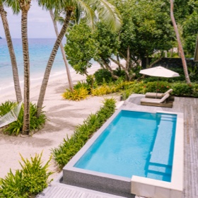 The one bedroom sunset villa at Kokomo Island Fiji.