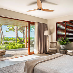 The three bedroom sunrise family villa at Kokomo Island Fiji.