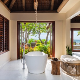 The three bedroom sunset family villa at Kokomo Island Fiji.